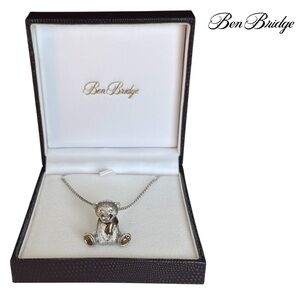 Ben Bridge Silver 925 Teddy Bear Pendant Necklace